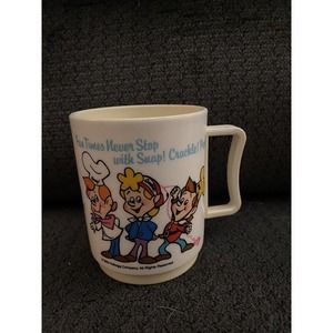 Vintage 1984 Kelloggs Rice Krispies Cereal "Snap Crackle Pop!" Cup 3.5" x 3"